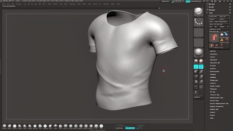 Sculpting Clothing and Fabric in ZBrush