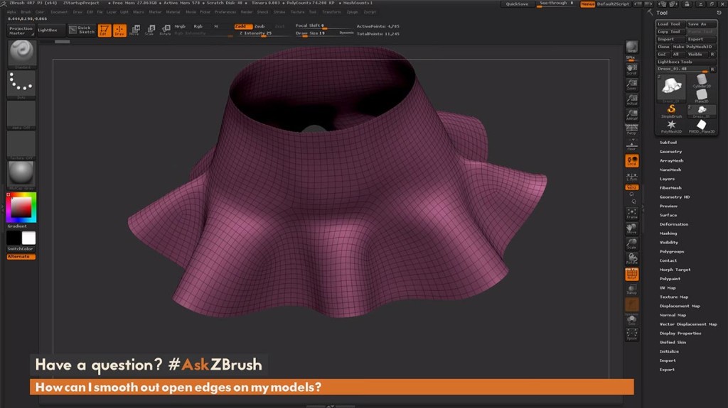 zbrush_tutorial_joseph_drust_how_to_smooth_open_edges_in_my_models