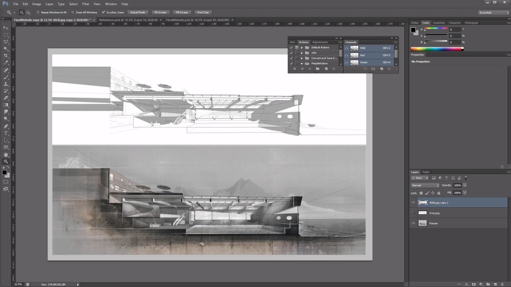 arqui9_Illustrating-an-Architectural-Section-In-Photoshop---Beginners-Tutorial-Narrated-and-Sped-up