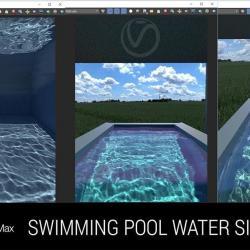 Cómo simular agua en una piscina con V-Ray NEXT