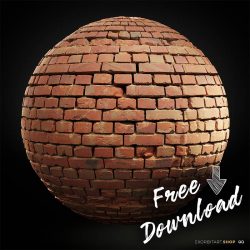 Free Scanned Worn Loft Brick Wall Material