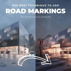 How to add road markings to asphalt in 3ds Max