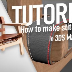 How to make stitches in 3ds Max 2023
