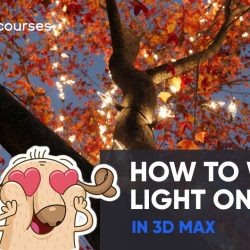 How to wrap lights around a tree in 3ds Max